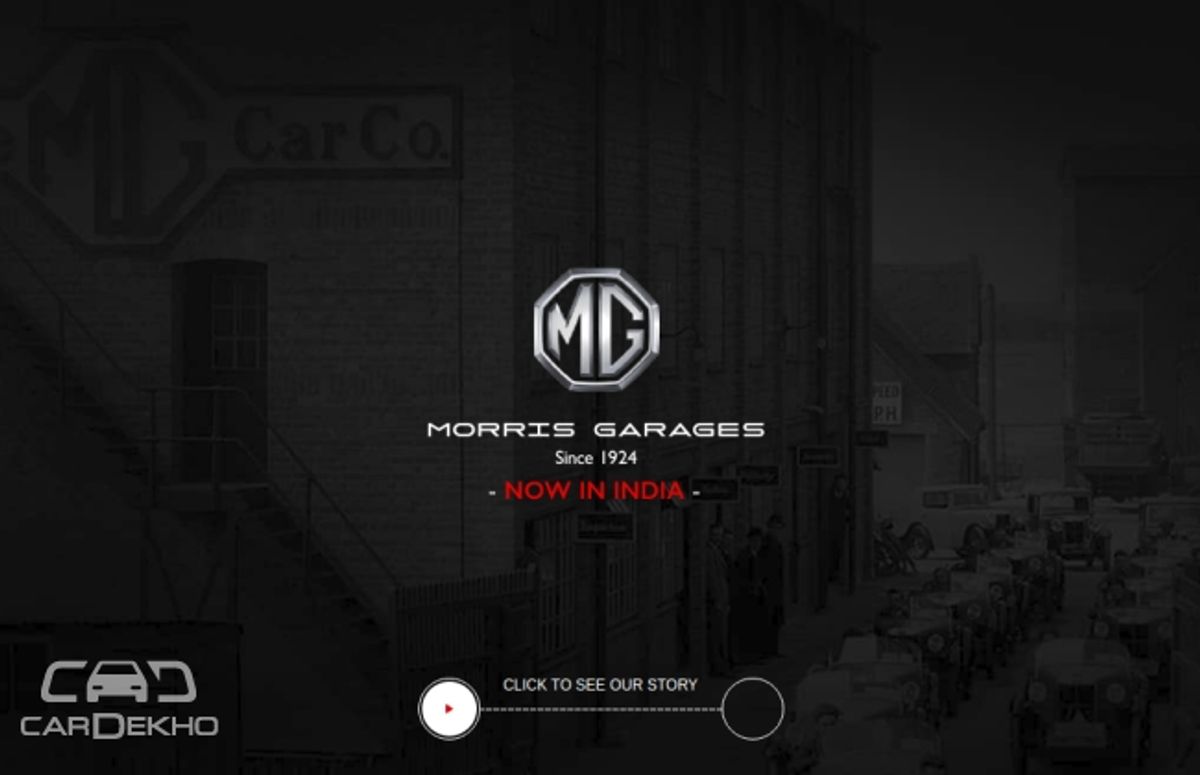 MG's official website for India