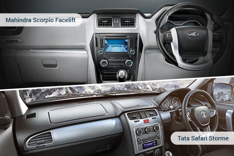 Mahindra Scorpio Facelift vs Tata Safari Storme
