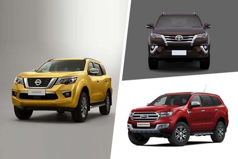 Nissan Terra, Toyota Fortuner and Ford Endeavour 