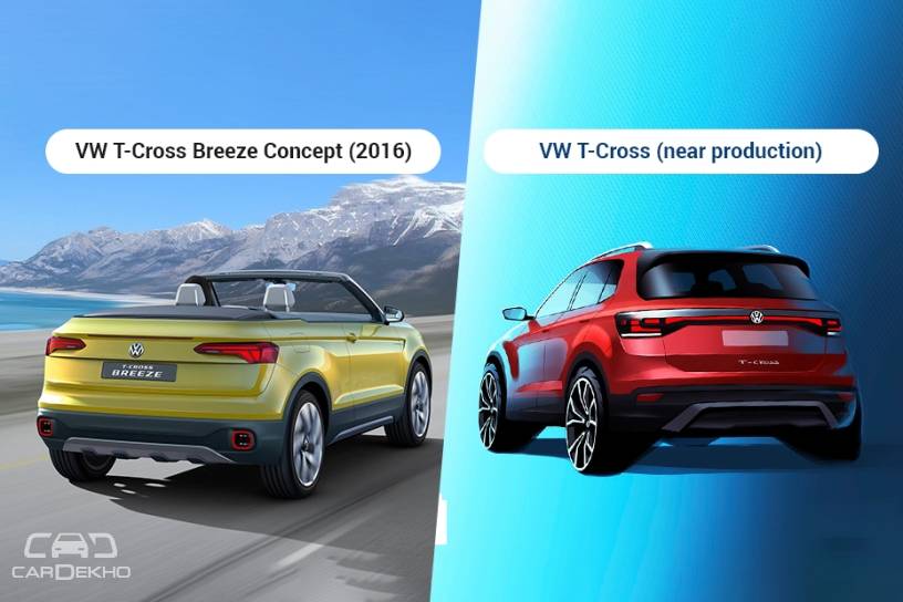   Volkswagen T-Cross Breeze vs. T-Cross (near-production) 