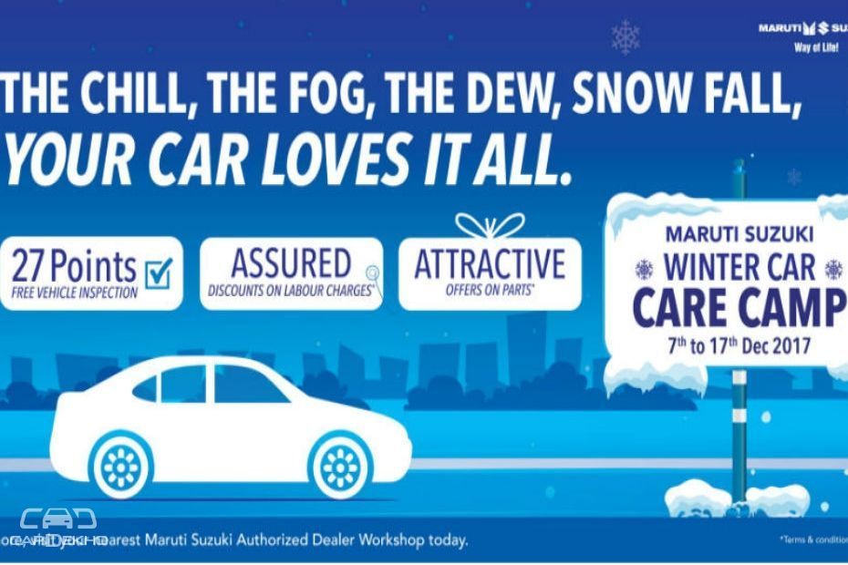 Maruti Suzuki Organises Free Winter Car Care Camp