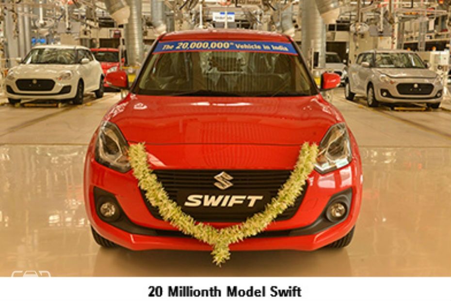 Maruti Suzuki Crosses 2 Crore Production Mark With The New Swift