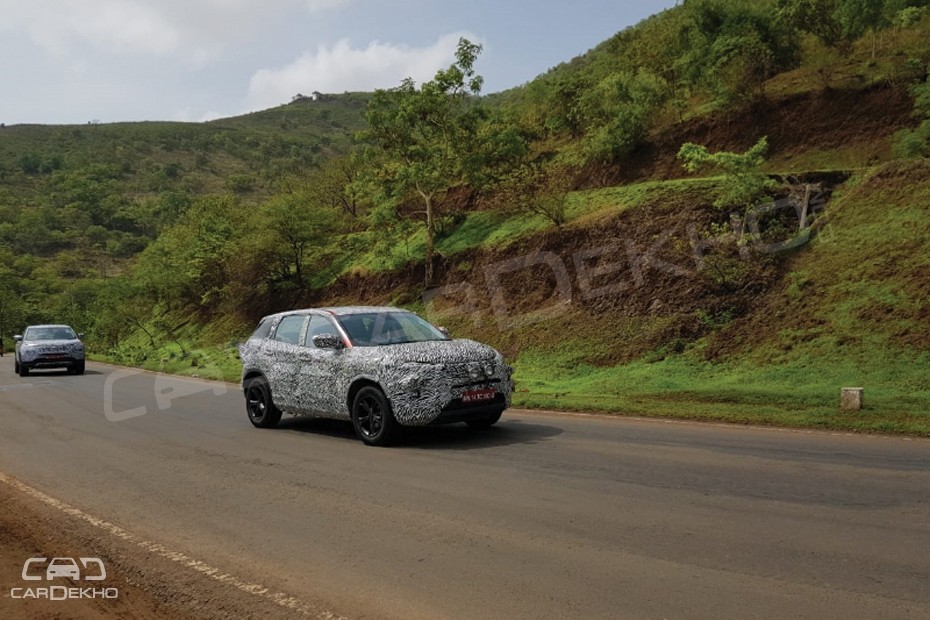 Tata H5X Spied: Tata H5X On Light Camo, Reveals Rear Profile