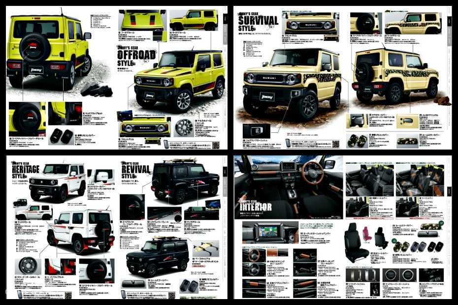 Suzuki Jimny & Jimny Sierra accessories brochures reveal