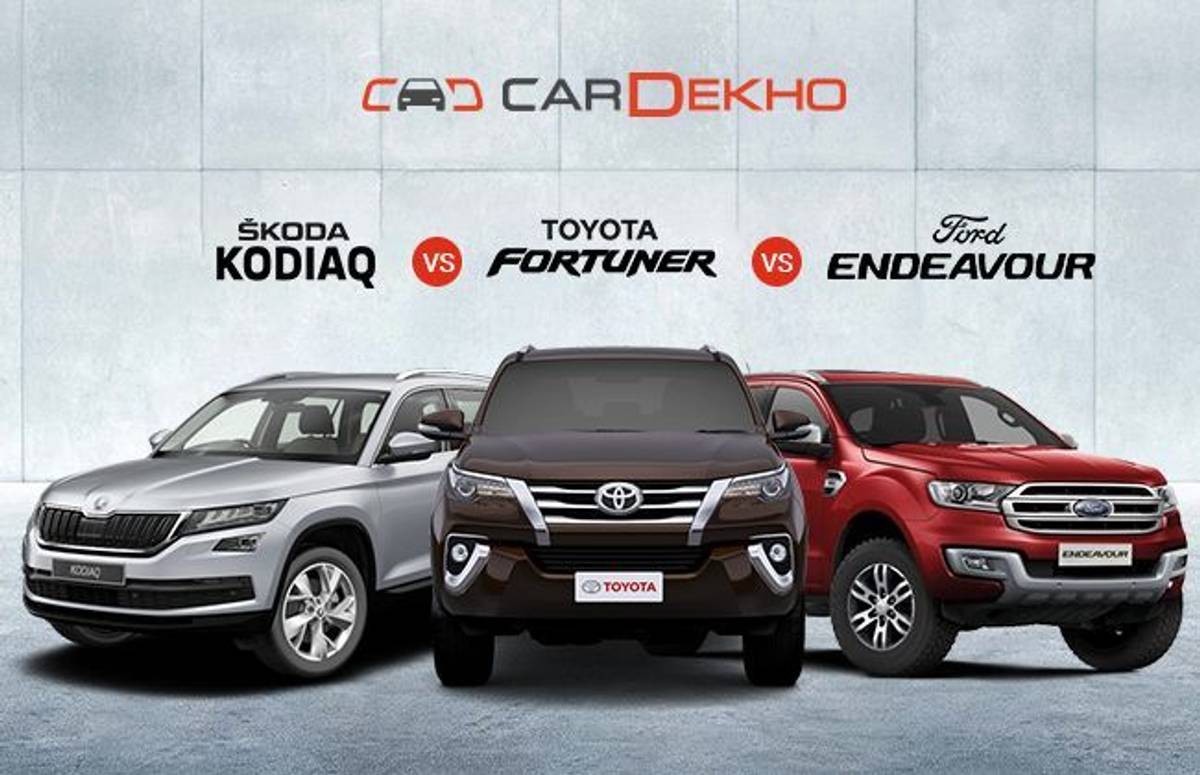 Skoda Kodiaq Vs Ford Endeavour Vs Toyota Fortuner– Spec Comparison Skoda Kodiaq Vs Ford Endeavour Vs Toyota Fortuner– Spec Comparison