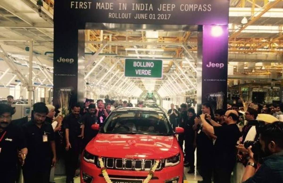 Made-In-India Jeep Compass Rolls Out Of Ranjangaon Facility Made-In-India Jeep Compass Rolls Out Of Ranjangaon Facility