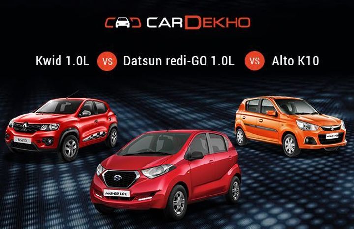Datsun redi-GO 1.0L Vs Alto K10 Vs Kwid 1.0L: The 1.0-Litre gang! Datsun redi-GO 1.0L Vs Alto K10 Vs Kwid 1.0L: The 1.0-Litre gang!