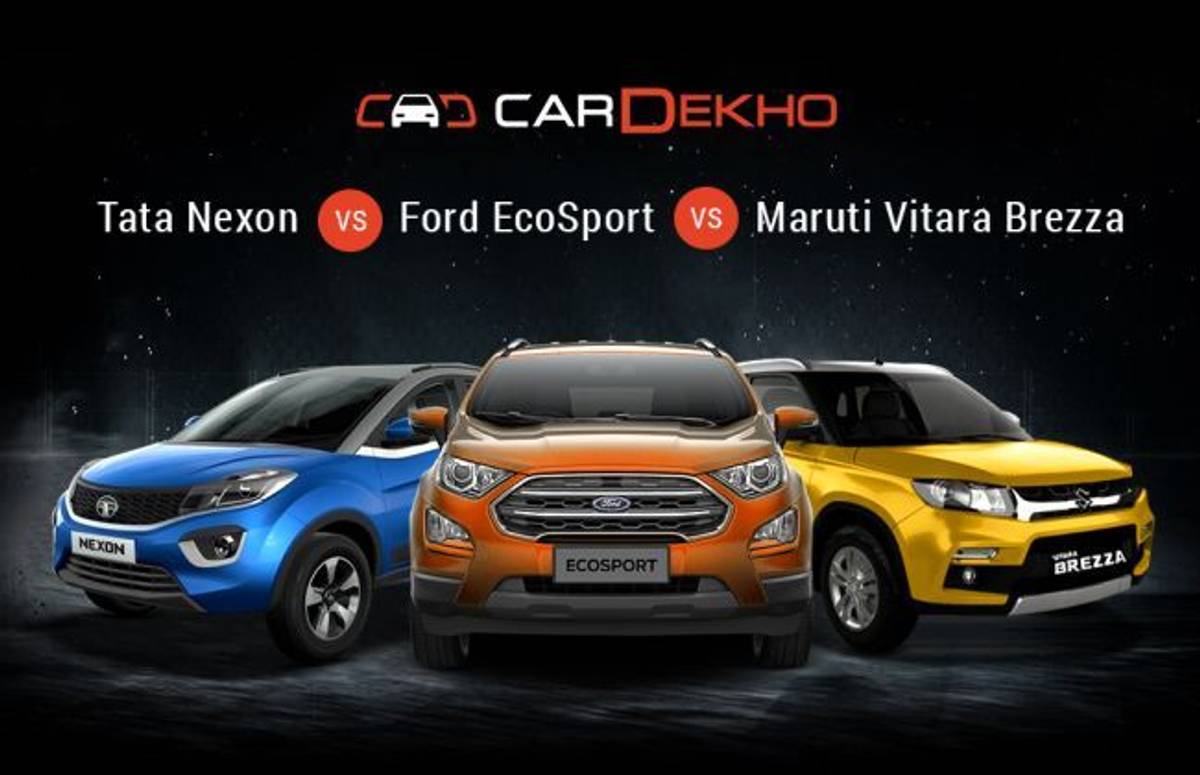 Tata Nexon Vs Ford EcoSport Vs Maruti Vitara Brezza - Specs Compared Tata Nexon Vs Ford EcoSport Vs Maruti Vitara Brezza - Specs Compared