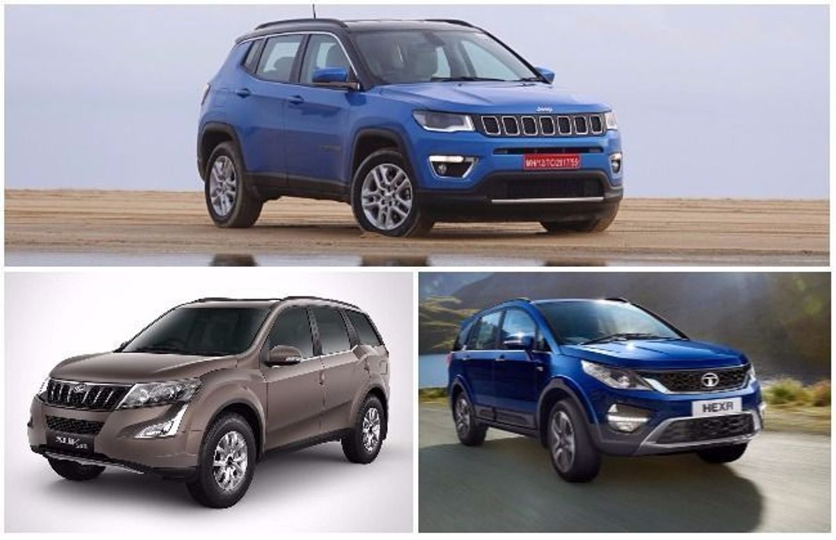 Jeep Compass vs Tata Hexa vs Mahindra XUV500: Variant-Wise Features Comparison Jeep Compass vs Tata Hexa vs Mahindra XUV500: Variant-Wise Features Comparison