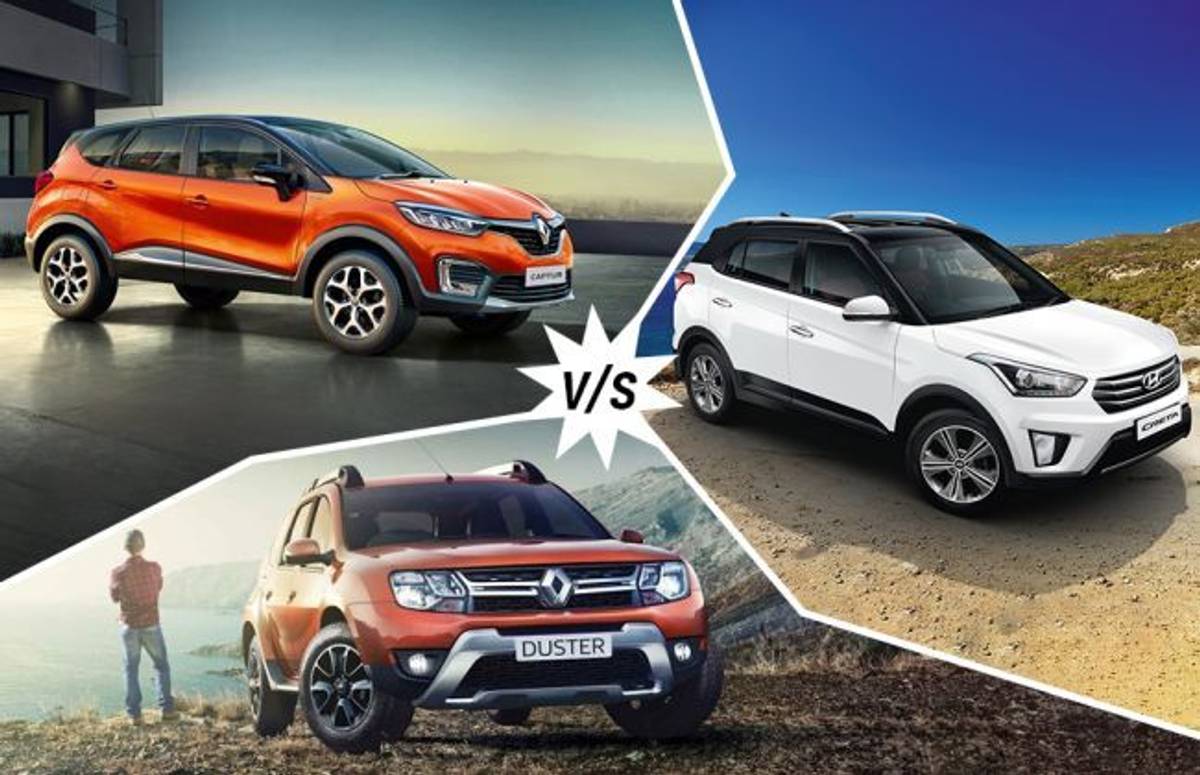 Renault Captur vs Creta vs Duster: Variant Wise Comparison Renault Captur vs Creta vs Duster: Variant Wise Comparison