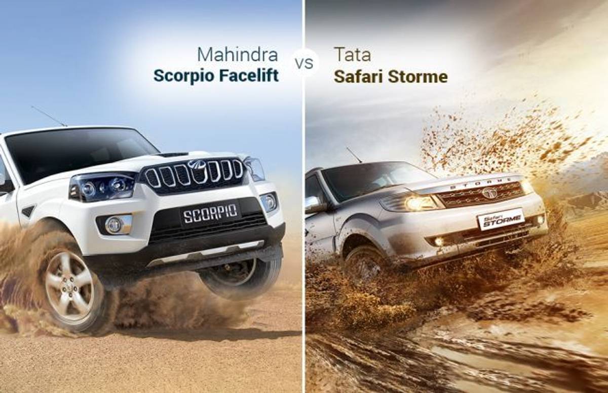 Mahindra Scorpio Facelift Vs Tata Safari Storme Mahindra Scorpio Facelift Vs Tata Safari Storme