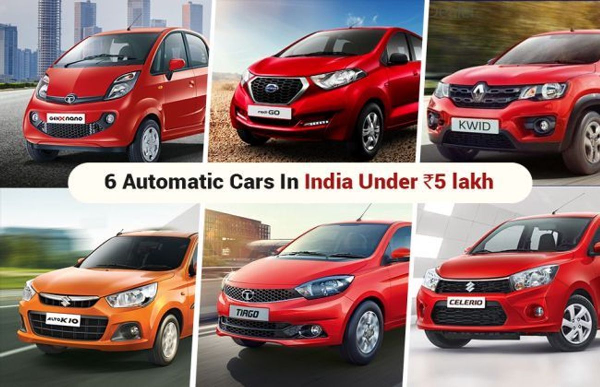 Automatic Cars In India Under Rs 5 Lakh: Renault Kwid, Datsun redi-GO, Maruti Alto, Tata Tiago & More Automatic Cars In India Under Rs 5 Lakh: Renault Kwid, Datsun redi-GO, Maruti Alto, Tata Tiago & More