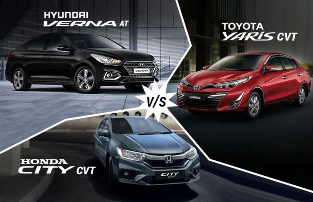 Toyota Yaris CVT vs Hyundai Verna Automatic vs Honda City CVT – Real-World Performance Compared Toyota Yaris CVT vs Hyundai Verna Automatic vs Honda City CVT – Real-World Performance Compared