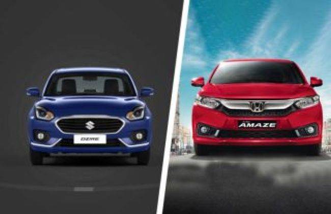 2018 Honda Amaze Vs Maruti Dzire: Variants Comparison